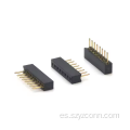 Conector de cabecera hembra de paso de 1,27 mm recto 8P